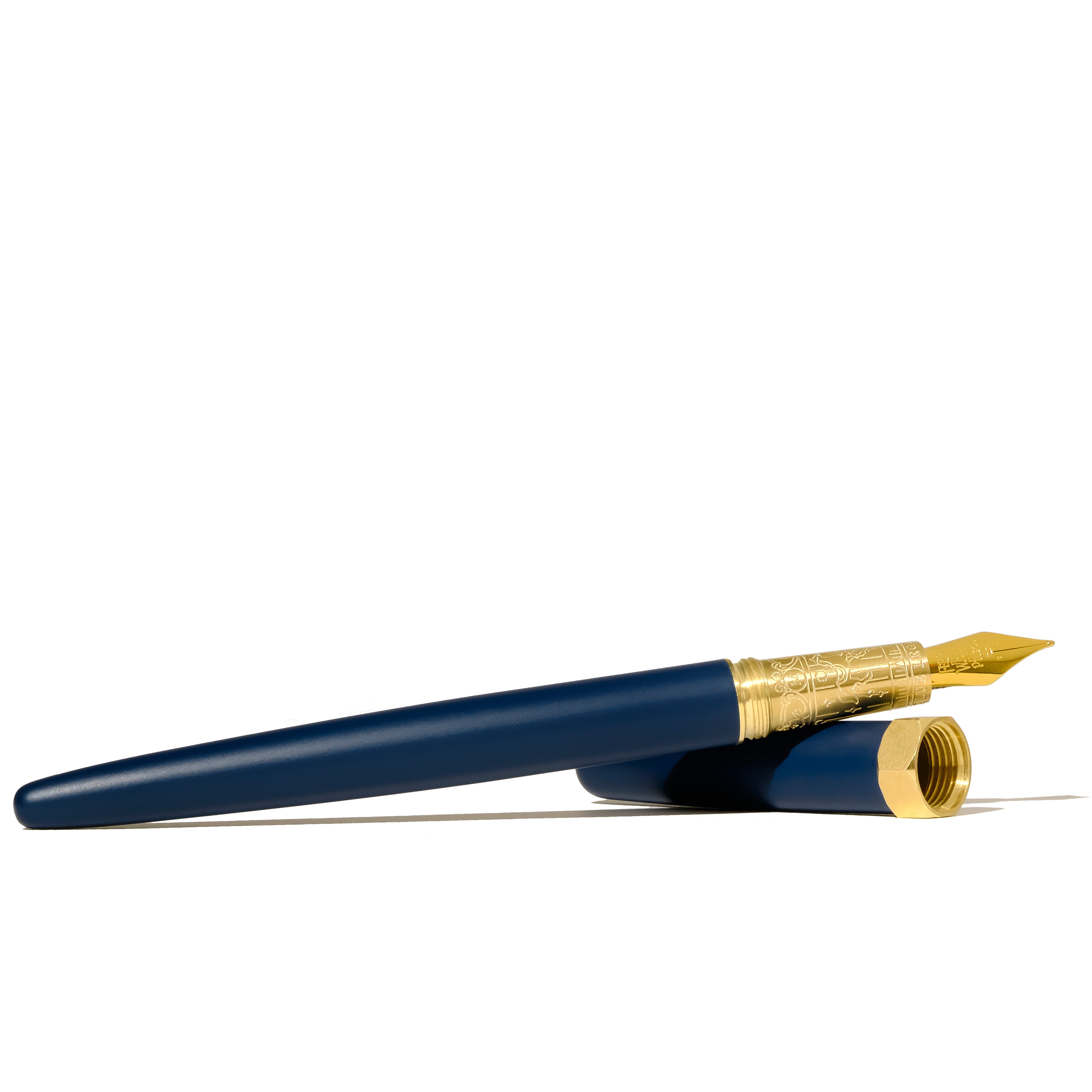 Limited Edition | Blue Legacy Satin Series Brush Fountain Pen - Gold Plated Nib