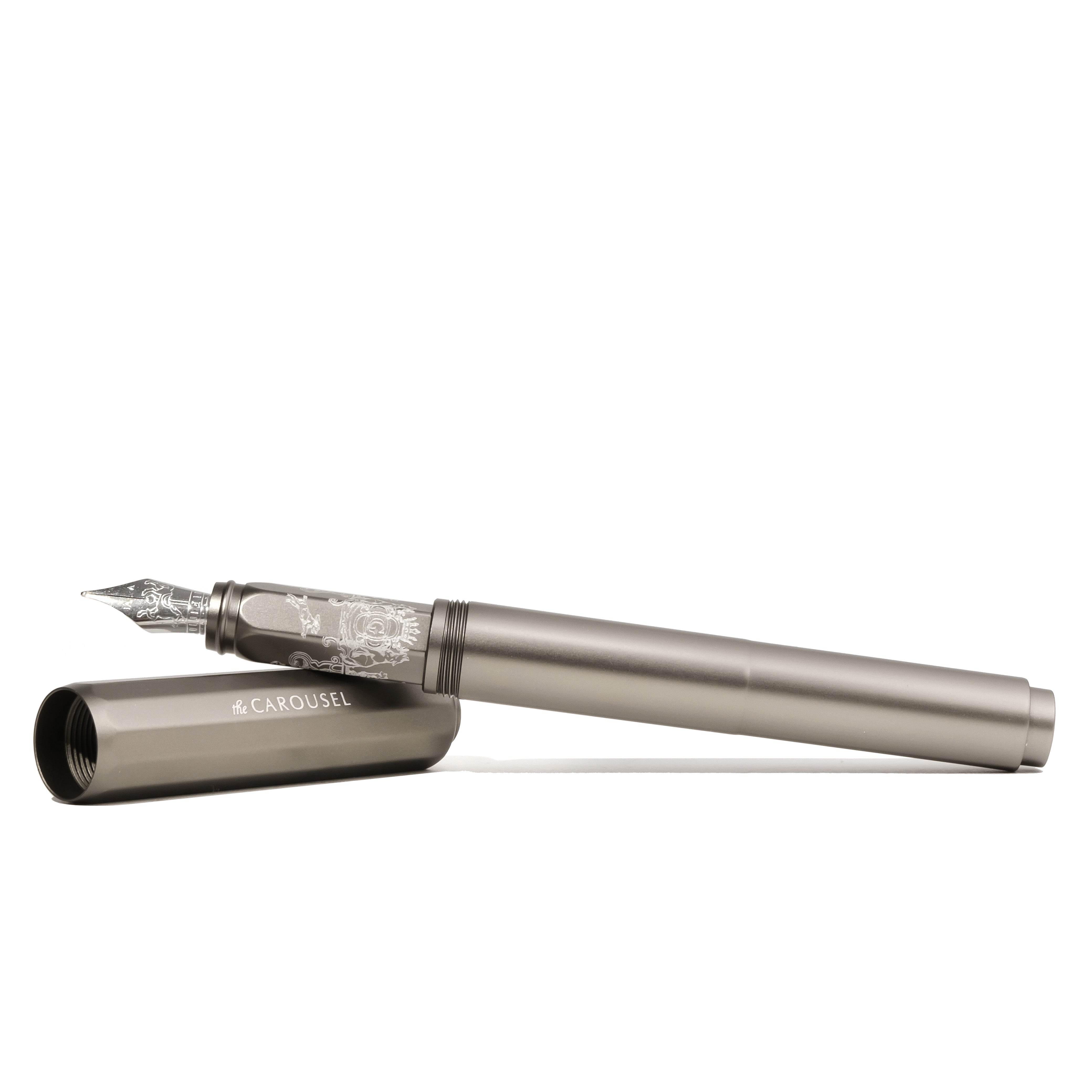 Aluminum Carousel Fountain Pen - Highland Smoke