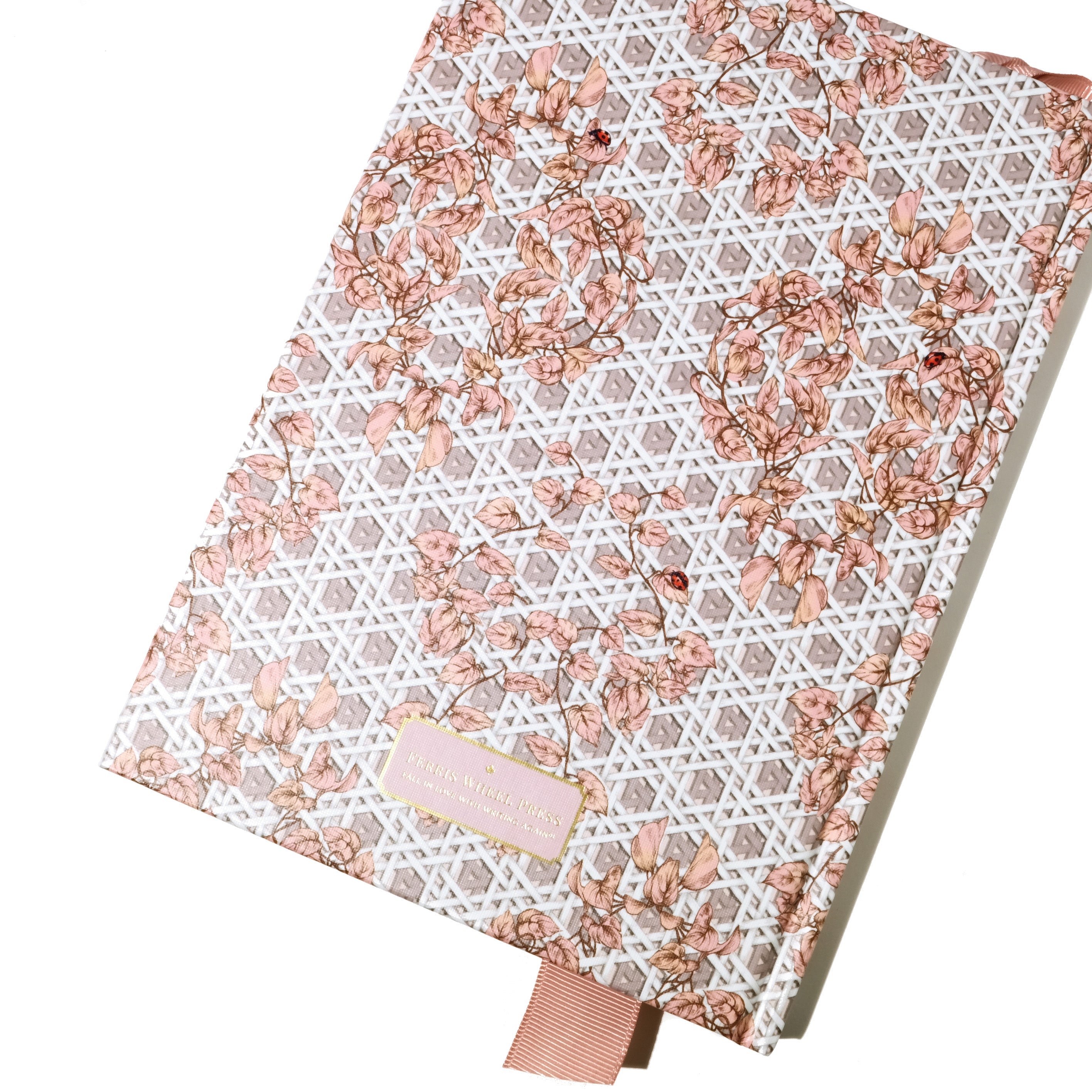 The Sketchbook A5 Enveloped in Rattan - Pink