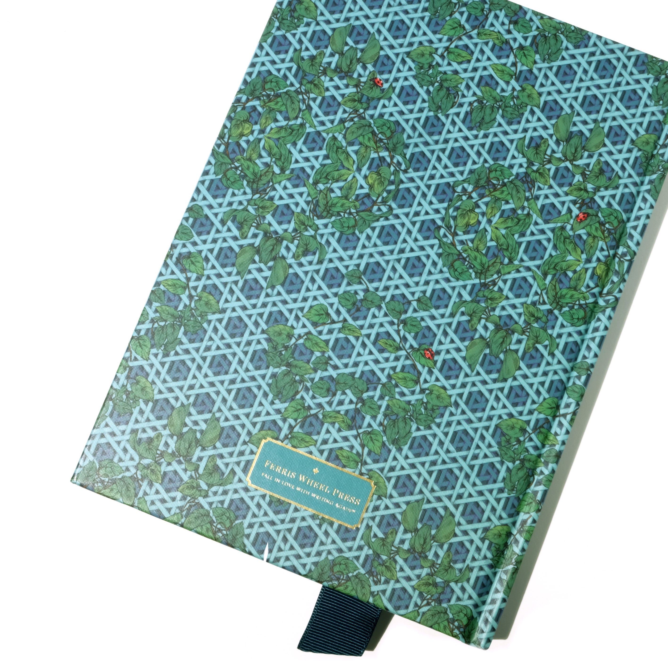 The Sketchbook A5 Enveloped in Rattan - Teal